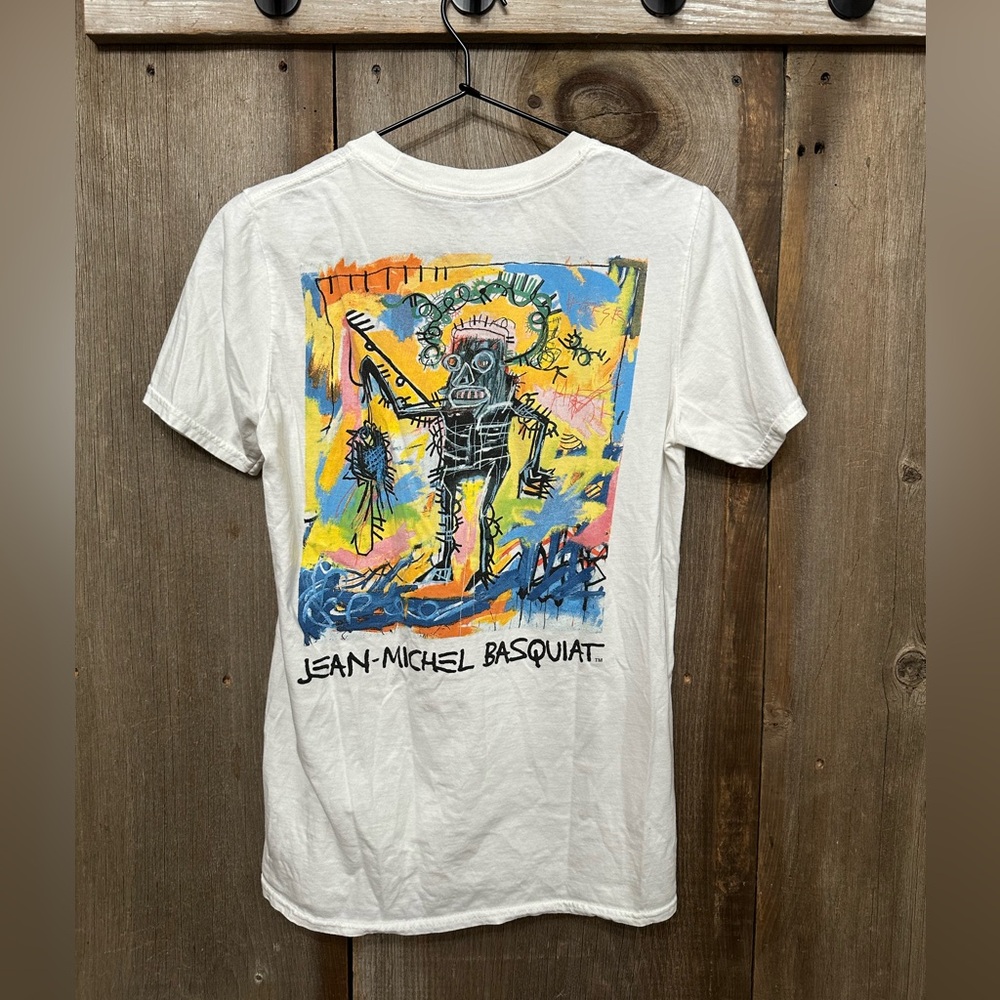 Jean-Michel Basquiat by Artestar Abstract Graphic Tee in White Size Small Men’s